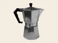 Bialetti Moka Express stovetop coffee maker, seen from the side